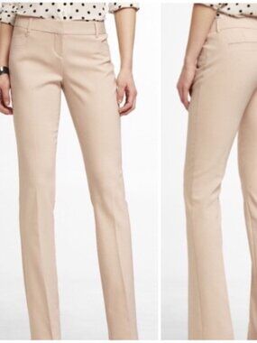 Express Columnist Blush Pink Classic Straight Leg Stretch Ankle Pants Sz 8R